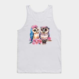 owl Blue Tank Top